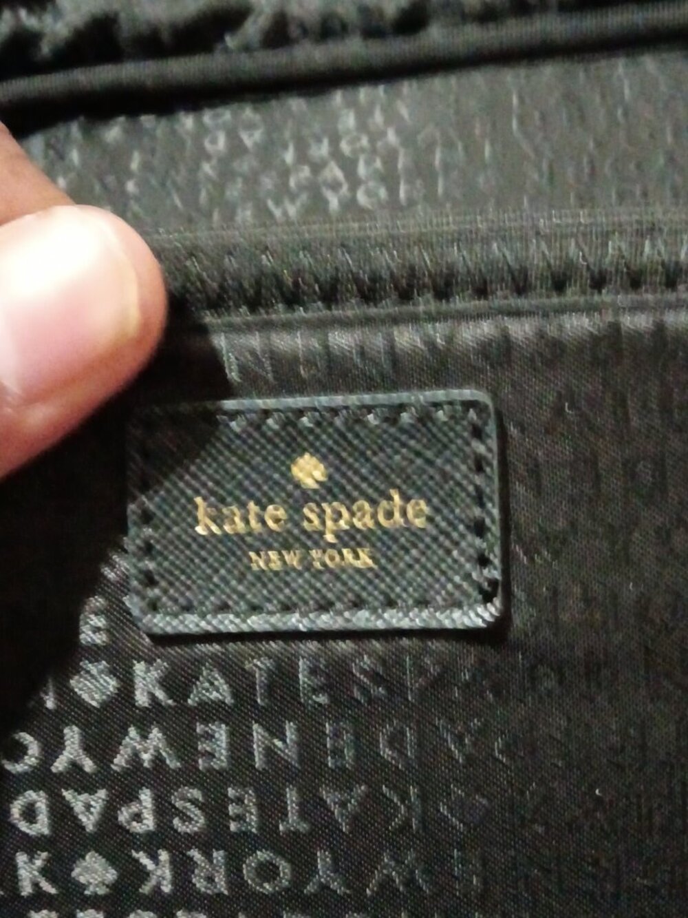 Kate Spade Large Nylon Water Resistant Backpack Work Bag—Black - Picture 8 of 14